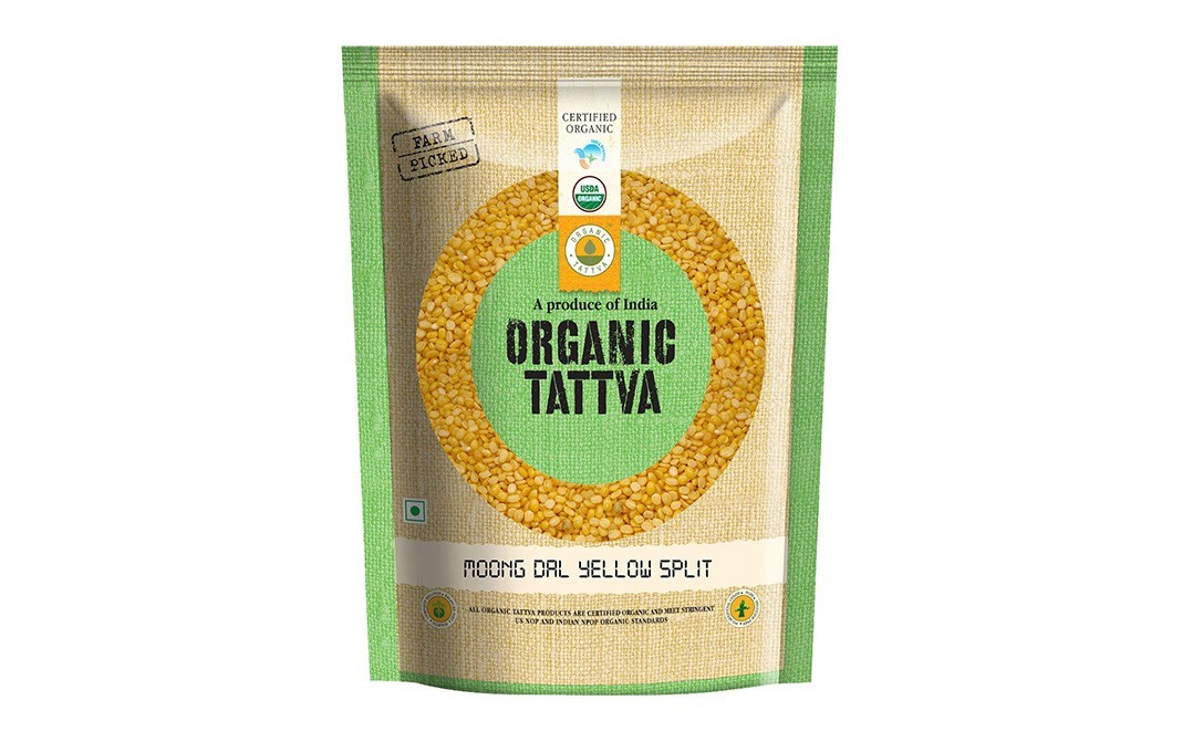 Organic Tattva Moong Dal Yellow Split    Pack  1 kilogram